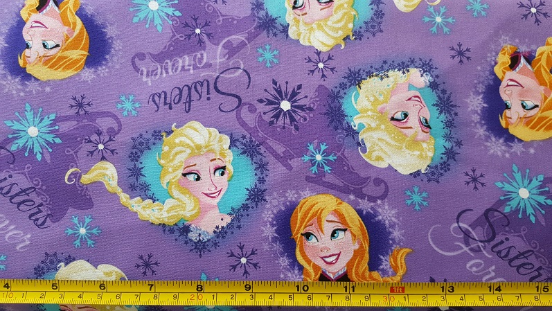 FROZEN Elsa Anna sisters on Purple Background - Click Image to Close