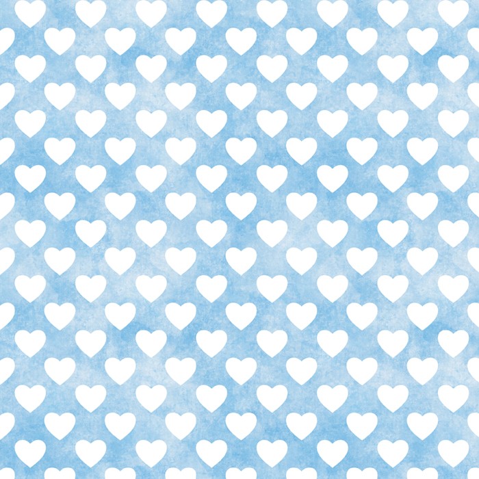 Sleepytime Animals White Hearts on Blue - Click Image to Close