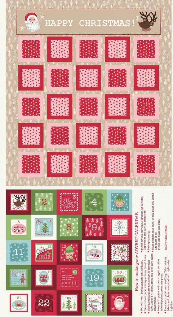 Advent Calendar Pink & Red Tonings North Pole by Lewis & Irene - Click Image to Close