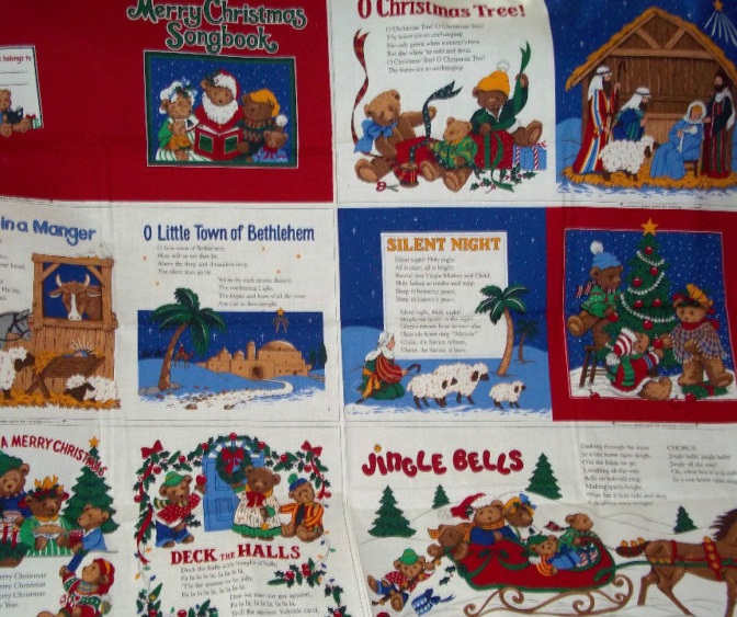 Merry Christmas Song Book Cloth - Click Image to Close