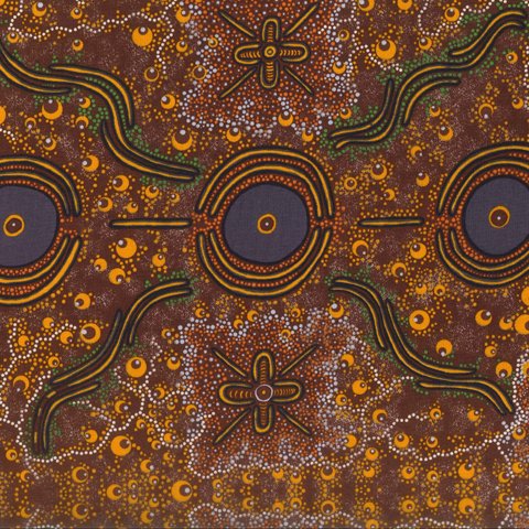 DREAMTIME KNOWLEDGE BURGUNDY BY TREPHINE SULTAN - Click Image to Close