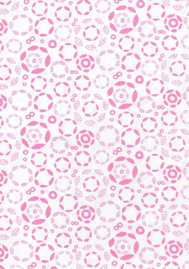 Springburst 1601F Pink Circles on a White Background - Click Image to Close