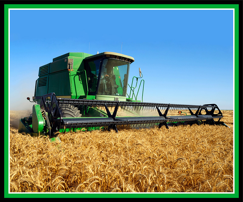 Farm Machines: Green Harvester 36" x 44" Panel Header - Click Image to Close