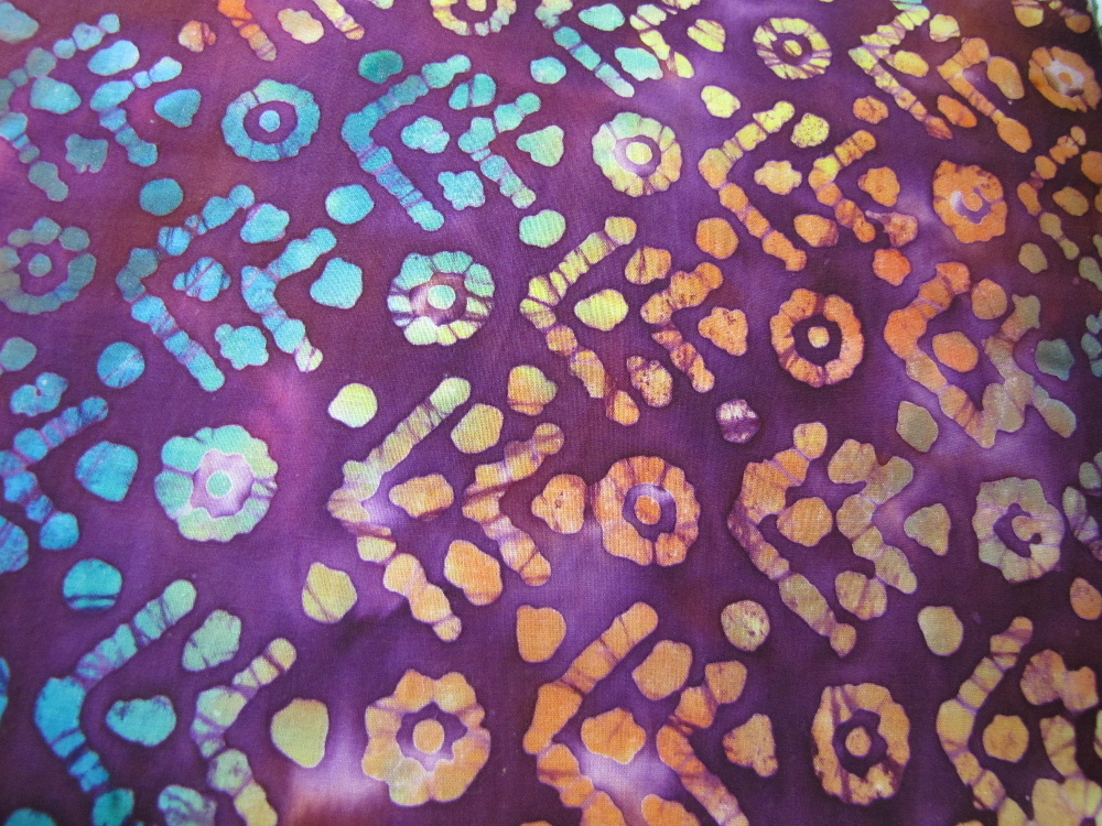 Batik - Purple, Blue, Pink, Orange & Green - Click Image to Close