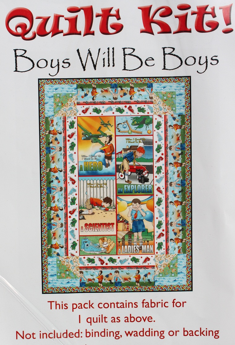 Boys Will Be Boys Quilt Kit - Click Image to Close