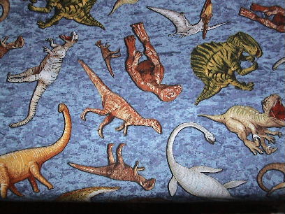 Dinosaurs Dino Toss, Blue Background - Click Image to Close