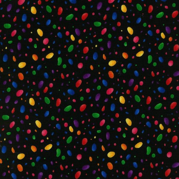 Bright Coloured Spots on Black Background - Click Image to Close