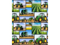 Farm Machines: Block Collage Allover Tractor, Header, Harvester