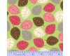 Zig Zag Collection Flannel - Brown, White, Pink & Grey Leaves