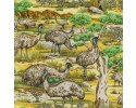 Emus Emu in the Wild Fabric Australian