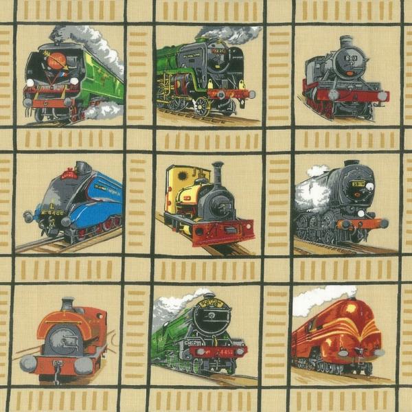 Locomotive Trains Panel - squares - Click Image to Close