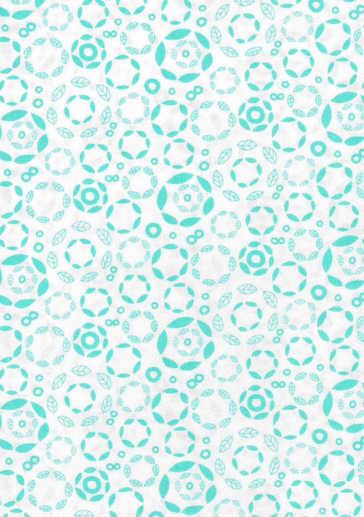 Spring 6061C Aqua blue circles on a White Background - Click Image to Close
