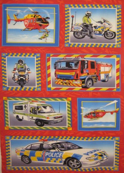 Emergency Fire Engine Police Ambulance Panel - Click Image to Close