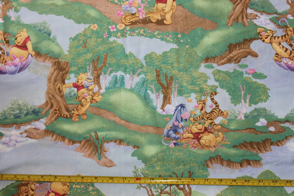Winnie the Pooh Scenic Fabric - Click Image to Close