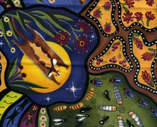 Aboriginal Bambillah Wide Backing 58/59" - Click Image to Close