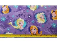 FROZEN Elsa Anna sisters on Purple Background