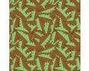 Dinosaur Green Tail Scales Brown Background Dino