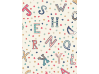 Vintage Circus Stars and Letters on cream /off white background