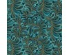 Cat-I-Tude: Feather Frolic Teal with Gold Metallic Print