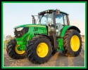 Farm Machines Panel: Green Tractor 36" x 44" Panel