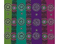 Desert Flowers Black Australian Aboriginal Fabric