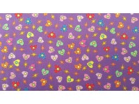 Turtle Talk - Colourful hearts on purple background