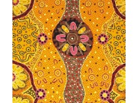 Womens Business Gold Australian Aboroginal Fabric